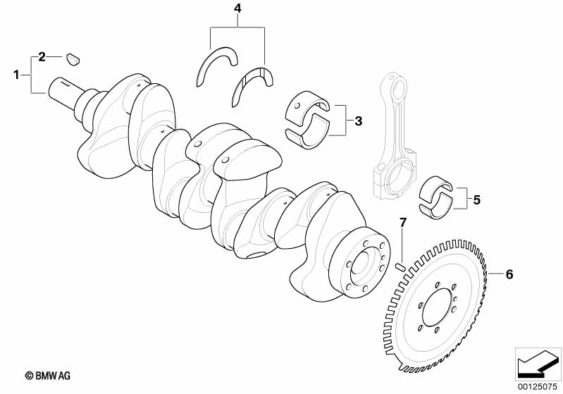 Genuine BMW 11217801194 R50 Bearing Shell 