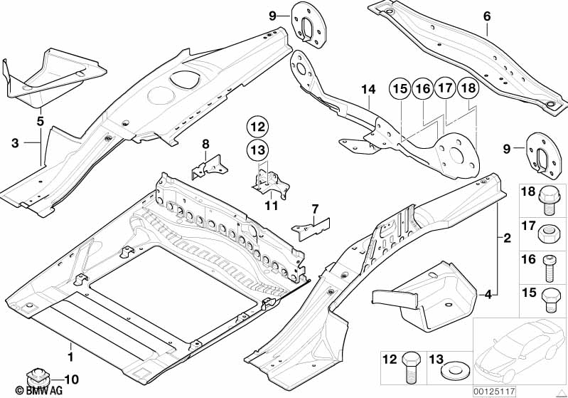 Genuine BMW 51717019019 E53 Reinforcement Towing Hinge (Inc. X5) | ML Performance EU Car Parts