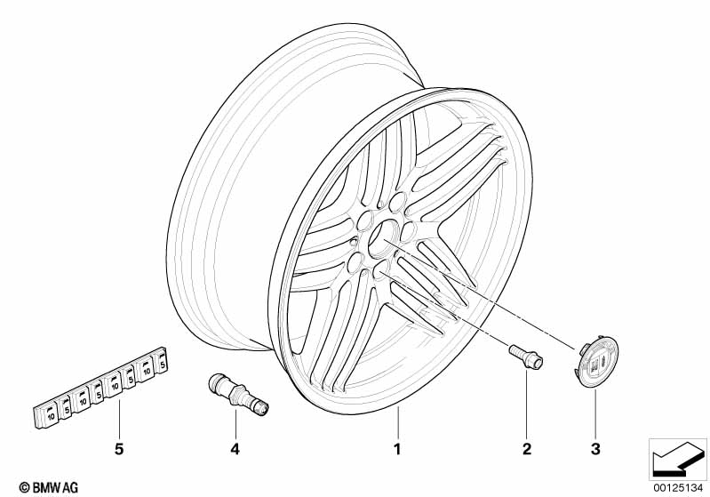 Genuine BMW 36118025859 E52 Light Alloy Rim 10JX20 ET:22 (Inc. Alpina V8) | ML Performance UK Car Parts