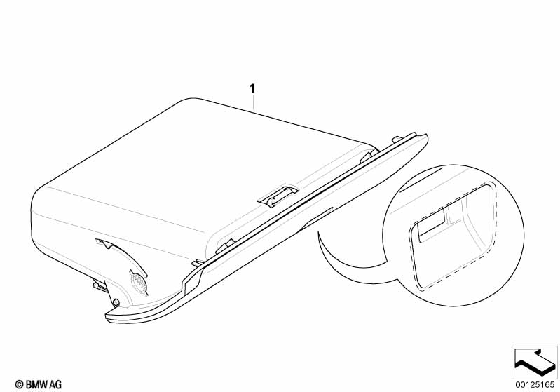Individual folding compartment, leather
