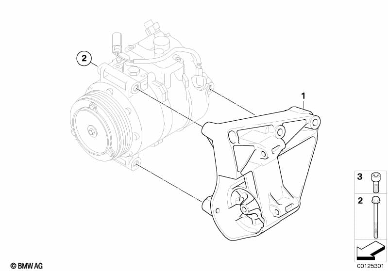 Climate compressor supporting bracket