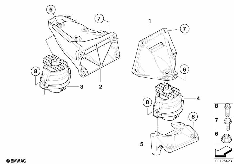 Genuine BMW 22116761090 E63 E60 E61 Engine Mount, Right (Inc. 520i, 630i & 530i) | ML Performance UK Car Parts