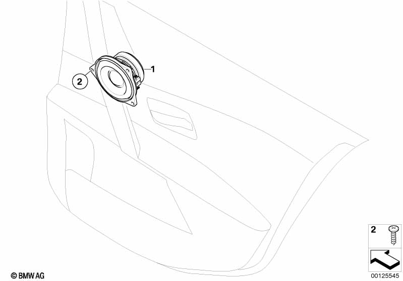 Single parts f rear door top-hifi syst.