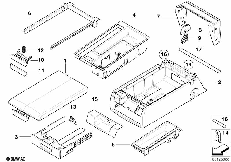 Seat rear, center armrest, multifunction
