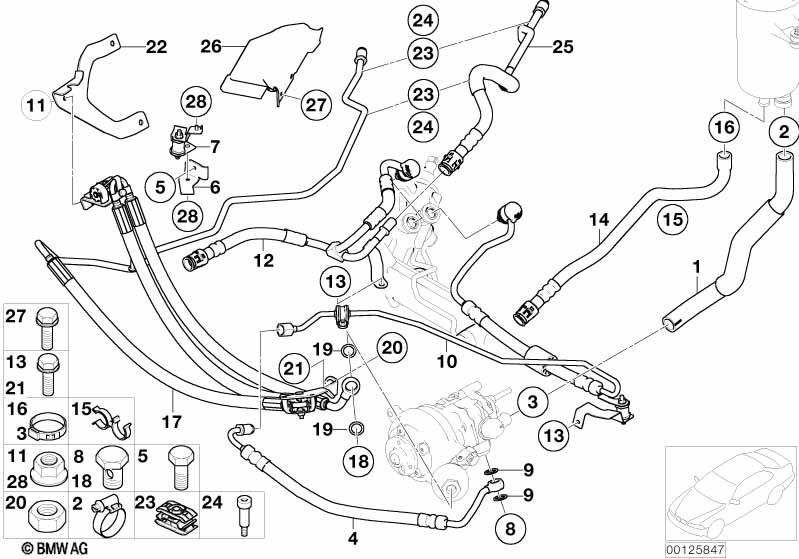 Power steering/oil pipe/dynamic drive