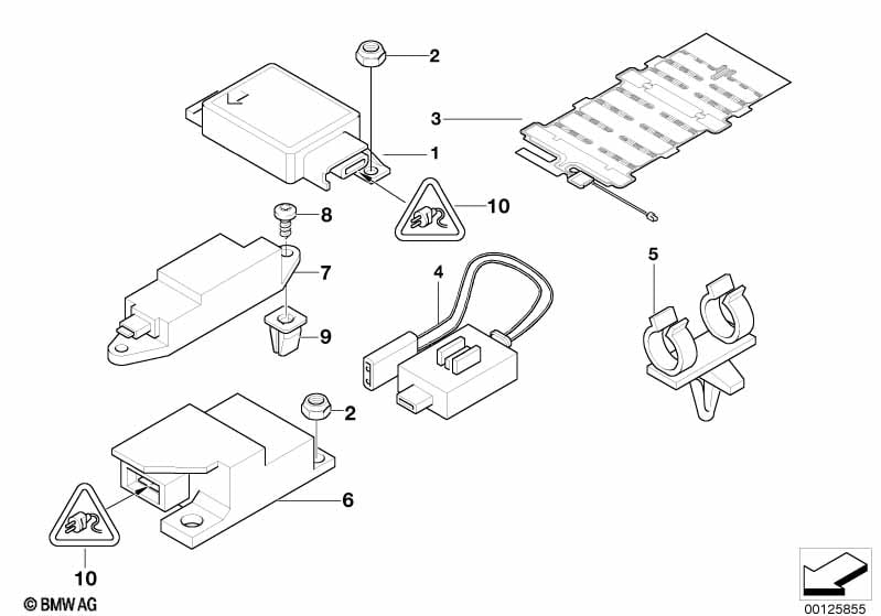 Electric parts airbag