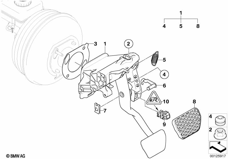 Genuine BMW 35216753829 E64 F25 E61 Brake Pedal Return Spring (Inc. ALPINA B7, X3 20iX & 745i) | ML Performance EU Car Parts