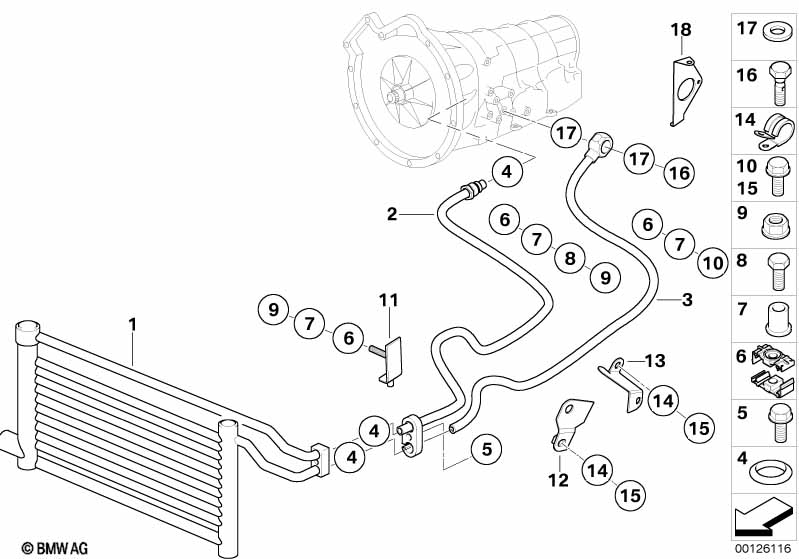 Genuine BMW 17108025839 E52 Bracket Oil Pipe (Inc. ALPINA V8) | ML Performance EU Car Parts
