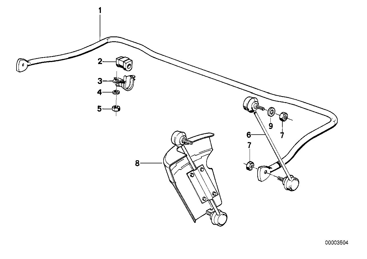 Genuine BMW 31352226365 E32 Stabilizer Rubber Mounting D=26mm (Inc. 735i, 750i & 730i) | ML Performance UK Car Parts