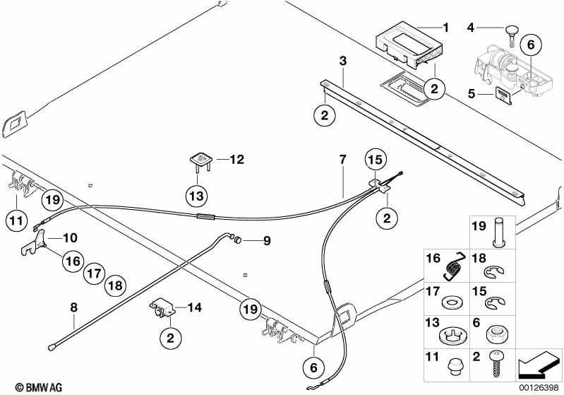 Genuine BMW 51477029030 E53 Engagement Hook, Loading Floor, Right (Inc. X5) | ML Performance EU Car Parts
