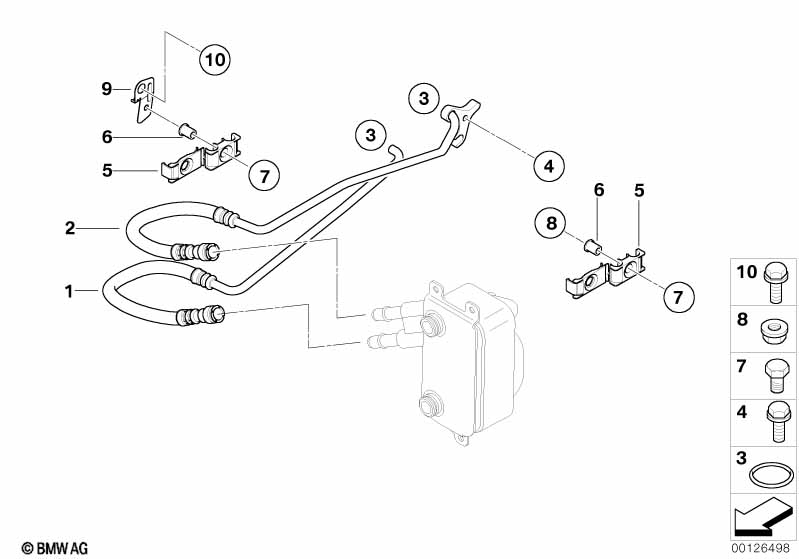Transmission oil cooler line