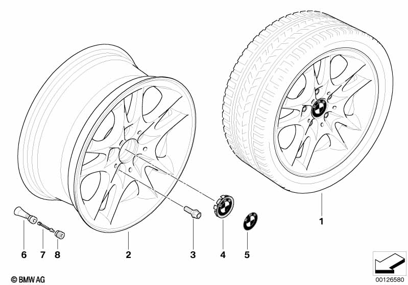 BMW LA wheel/double spoke 111