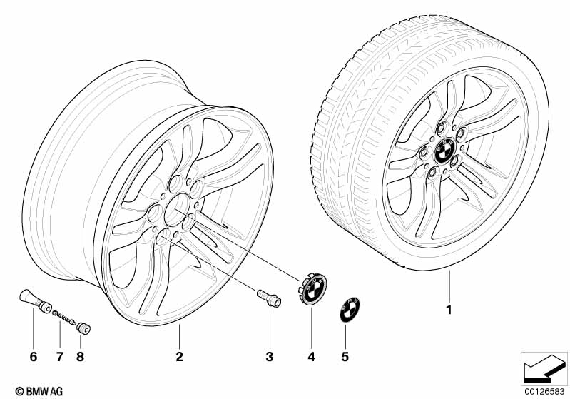 BMW LA wheel/double spoke 112