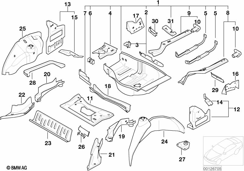 Genuine BMW 41118238719 E65 E66 E67 Support Bracket, Bumper Cross Member (Inc. 745i, 735Li & 730Ld) | ML Performance UK Car Parts