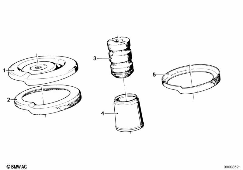 Guide support/spring pad/attaching parts