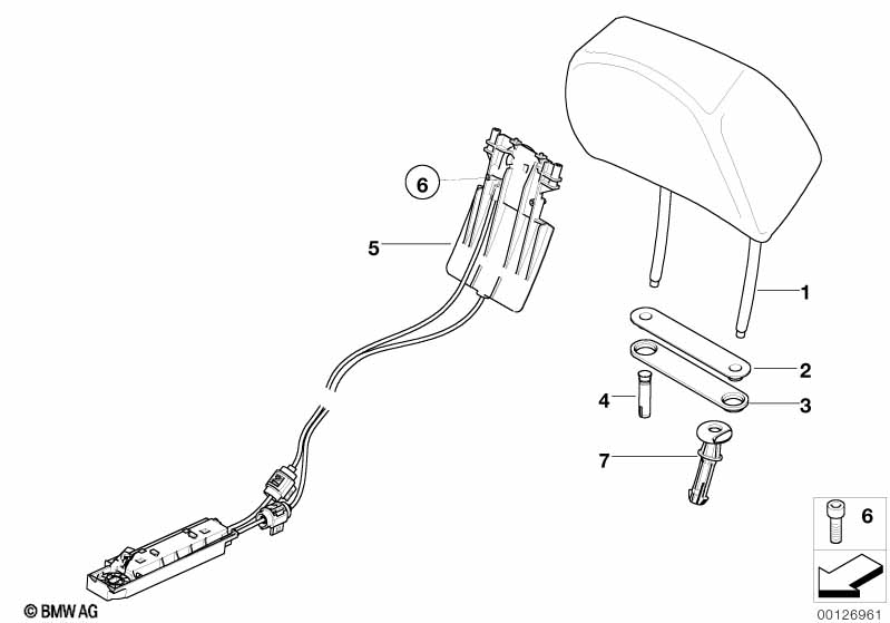 Seat, front, head restraint