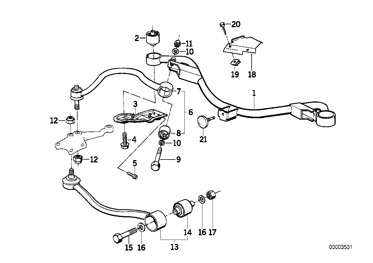 Genuine BMW 31121130444 E32 Rubber Mounting (Inc. 730iL, 735iL & 730i) | ML Performance UK Car Parts
