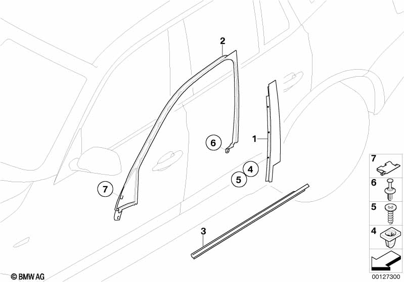 Genuine BMW 51333402330 E83 Channel Cover,Exterior,Door, Front Right GLANZSCHWARZ (Inc. X3 3.0d, X3 3.0sd & X3 2.5i) | ML Performance UK Car Parts