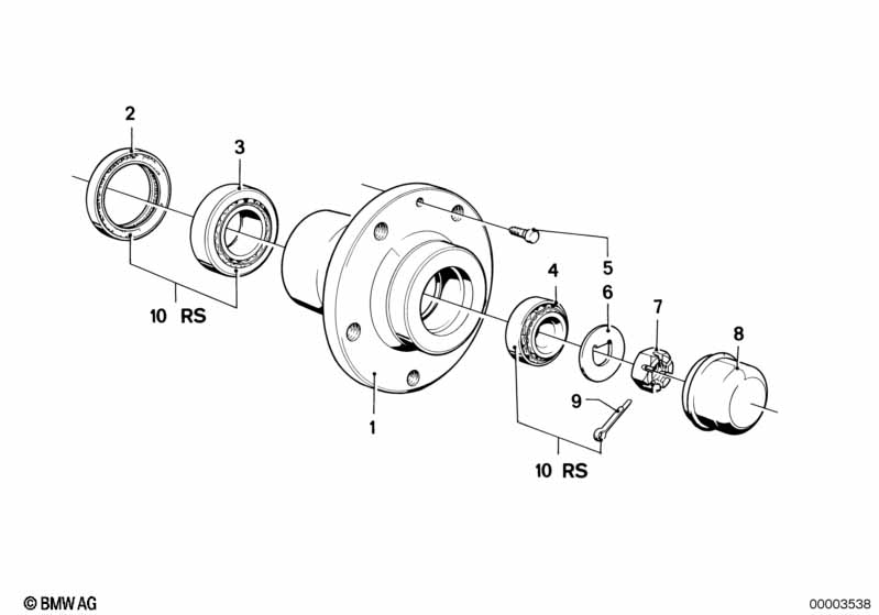 Genuine BMW 31211123435 E23 Wheel Hub (Inc. 745i, 735i & 728i) | ML Performance UK Car Parts