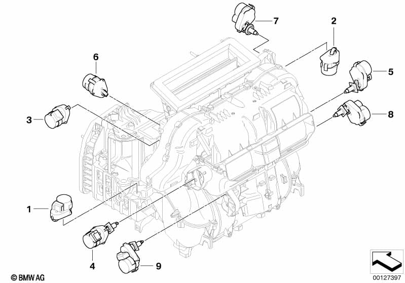 Actuator for autom. air condition High