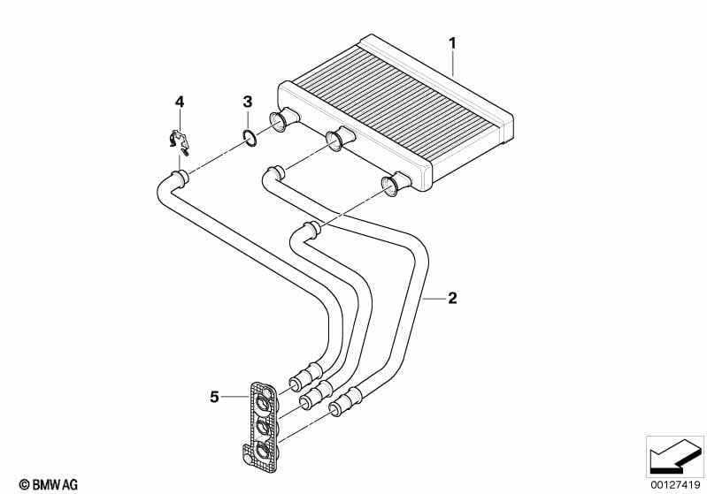Heater radiator automatic air condition