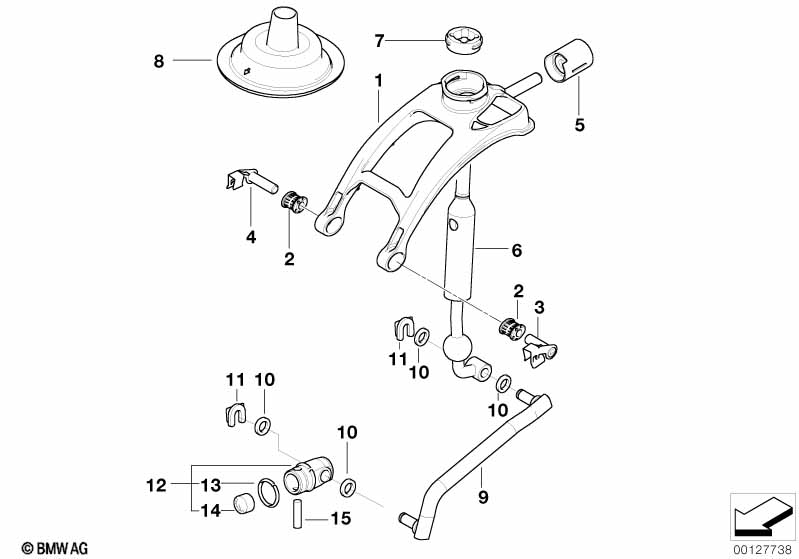 Gear shift parts,manual transm./4-wheel