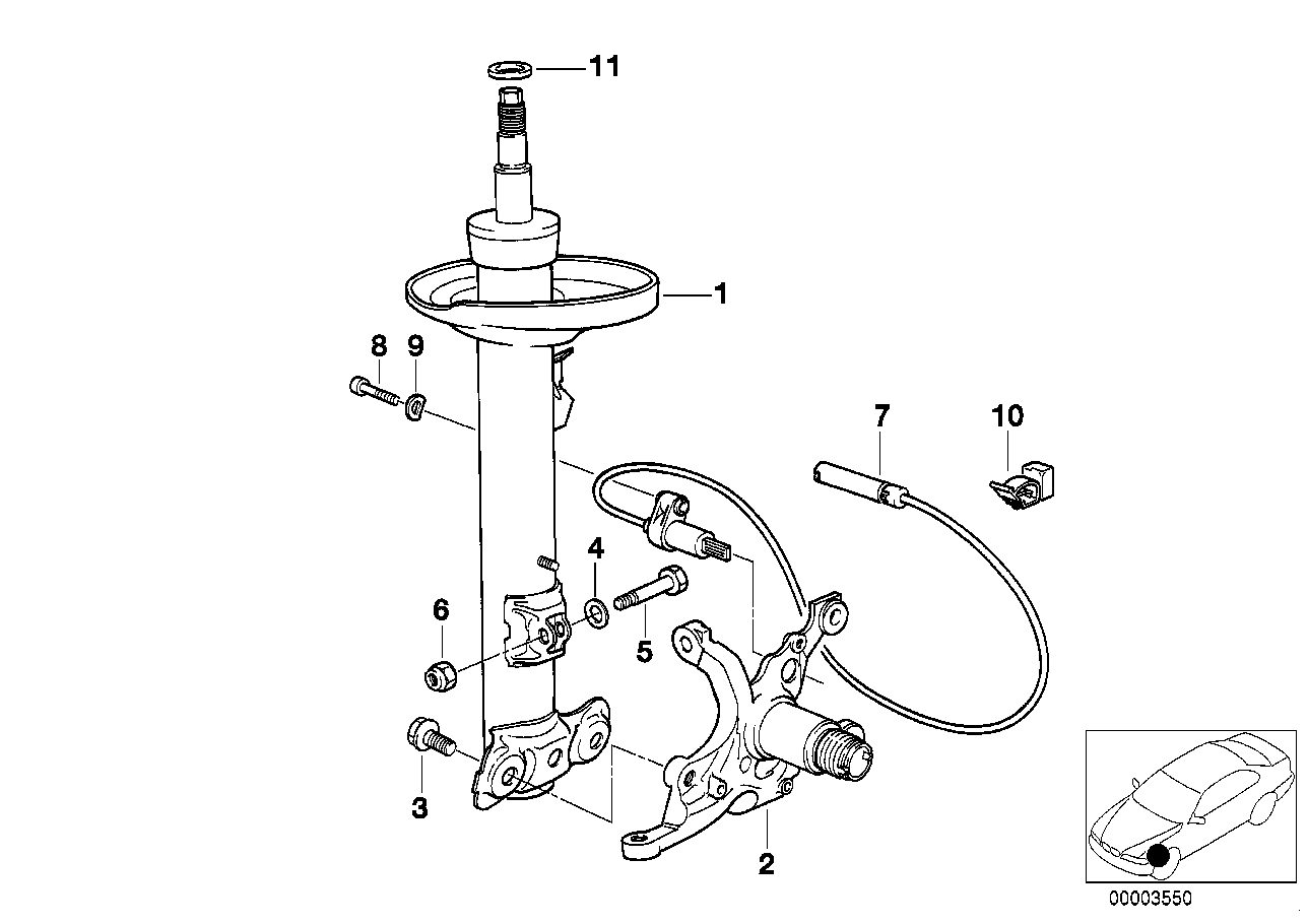 Genuine BMW 33181181310 E36 Cable Holder (Inc. Z3 & 316g) | ML Performance UK Car Parts
