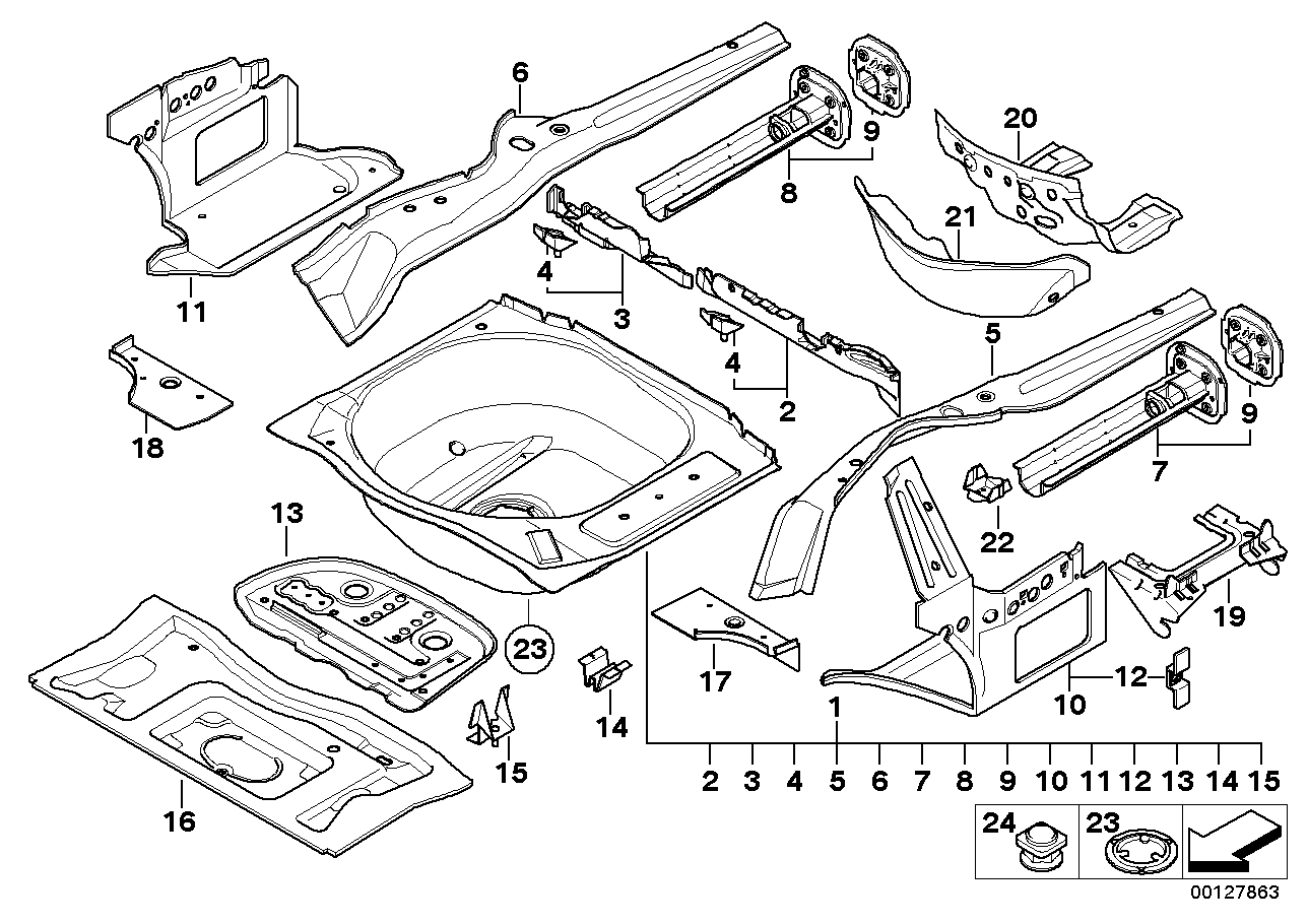 Genuine BMW 41127135444 E64 Mount, Tension Strut (Inc. 645Ci) | ML Performance UK Car Parts