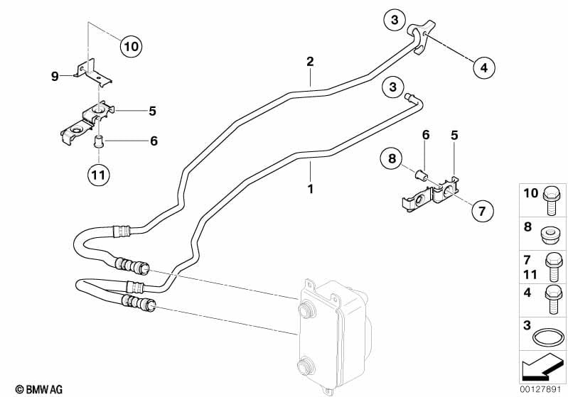 Transmission oil cooler line