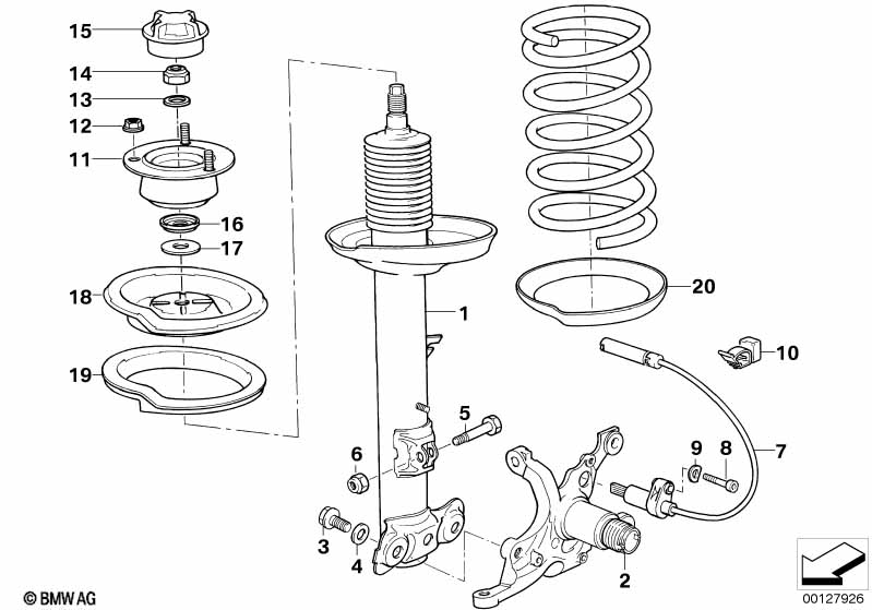 Motorsport chassis spring strut