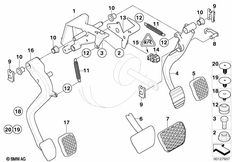 Genuine BMW 35203331335 E83 Brake Pedal (Inc. X3) | ML Performance UK Car Parts