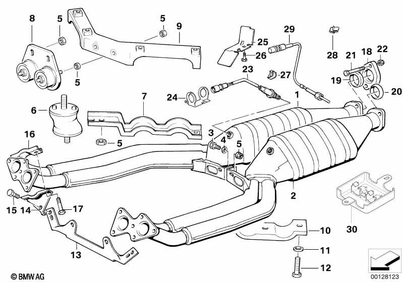 Genuine BMW 11781402221 E31 Bracket For Lambda Probe Cable (Inc. 850CSi) | ML Performance UK Car Parts