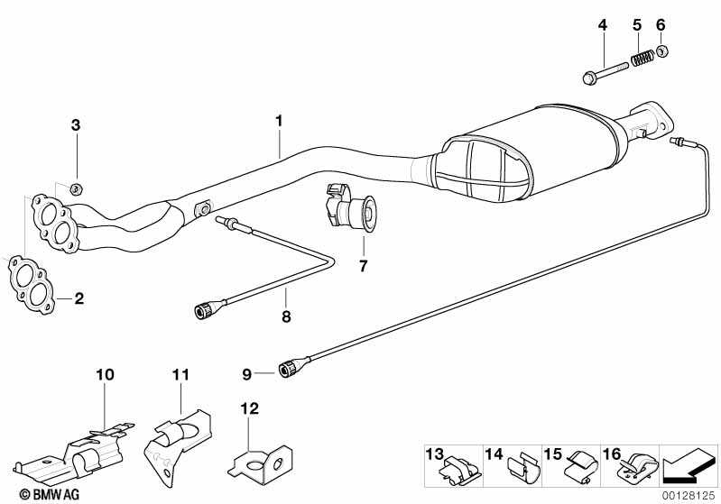 Genuine BMW 18301435668 E36 Rp-Exhaust Pipe Catalytic Converter (Inc. Z3 1.9) | ML Performance EU Car Parts