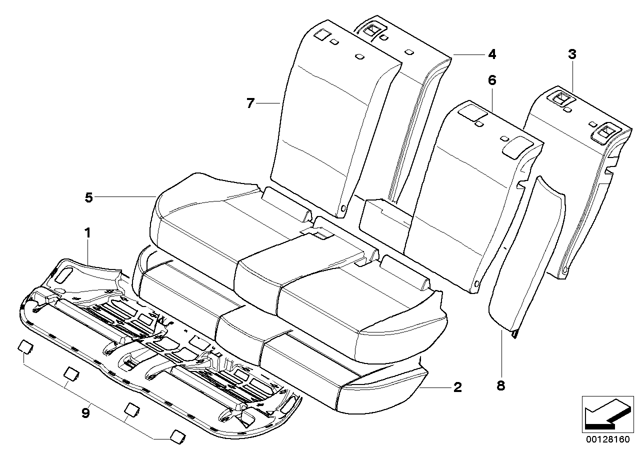 Genuine BMW 52203411931 E83 E83 Cover Isofix GRAU (Inc. X3 3.0si) | ML Performance US Car Parts