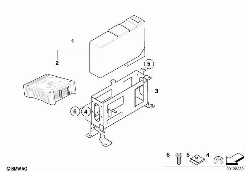 Genuine BMW 65906990216 E83 Bracket Cd-Changer (Inc. X3) | ML Performance EU Car Parts