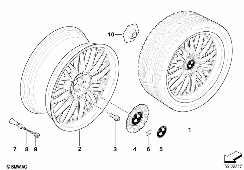BMW compound wheel M cross spoke 101
