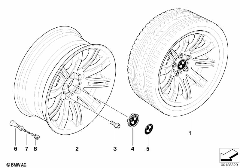 BMW LA wheel/double spoke 120