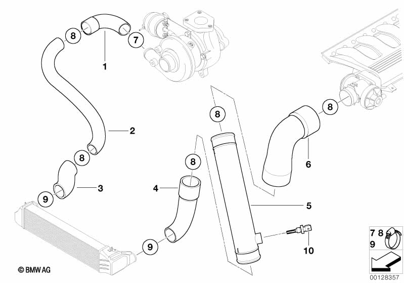 Intake manifold-supercharg.air duct
