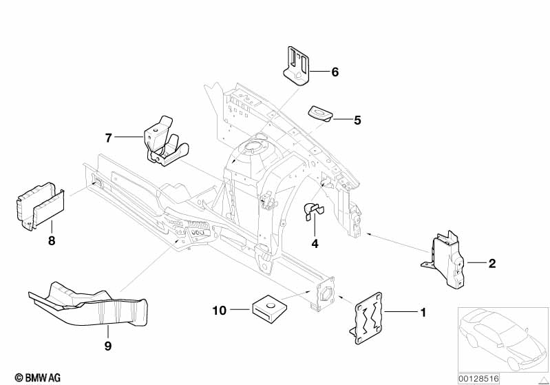 Genuine BMW 41118265573 E53 Support, Engine Carrier Front Left (Inc. X5) | ML Performance EU Car Parts