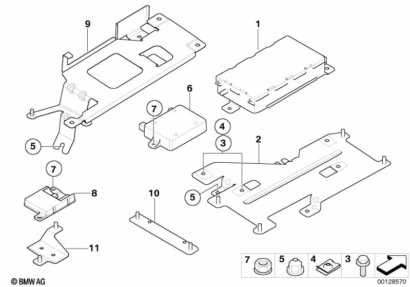 Single parts, SA 644, trunk