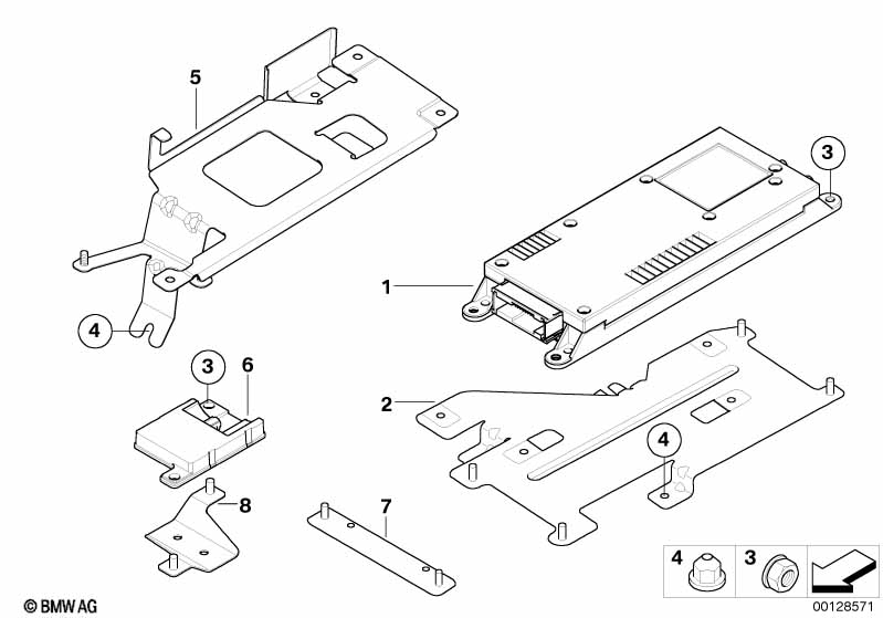 Single parts, SA 638, trunk