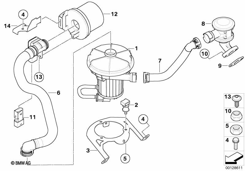 Genuine BMW 11727530780 E53 Suction Pipe (Inc. X5 3.0i) | ML Performance UK Car Parts