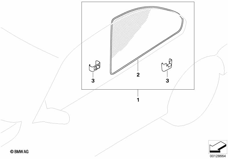 Sun visor rear door