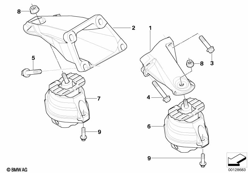 Genuine BMW 22116761114 E63 E61 E64 Engine Supporting Bracket, Right (Inc. 545i & 645Ci) | ML Performance UK Car Parts