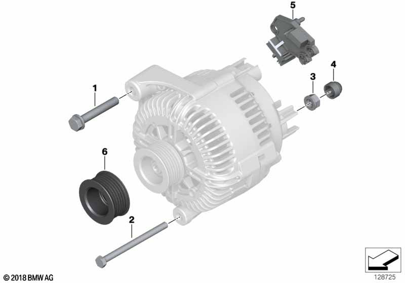 Alternator, individual parts