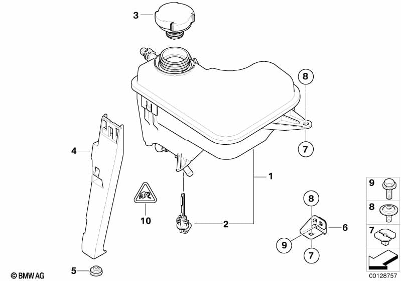 Cooling water expansion tank