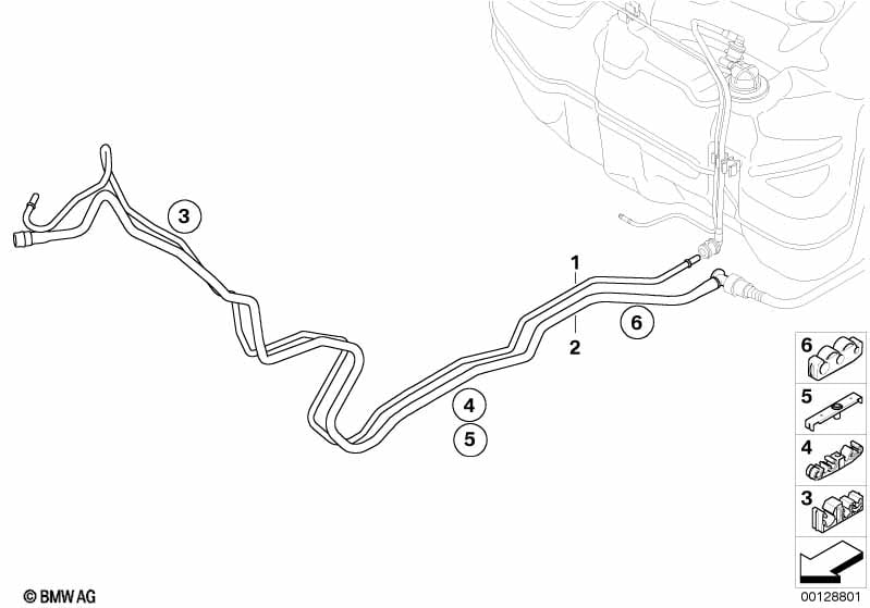 Fuel pipe and scavenging line