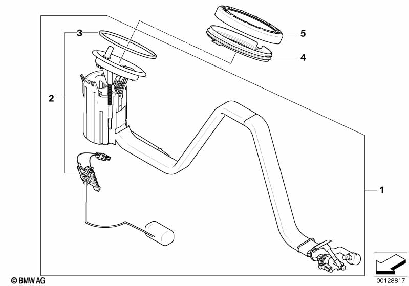 Genuine BMW 16117373524 E60 E64 E63 Delivery Unit With In-Tank Pump, Right Chrome-free CR(VI) (Inc. M5 & M6) | ML Performance EU Car Parts