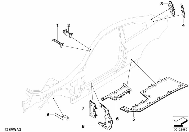 Genuine BMW 41147135326 E63 E64 Moulded Part F Supporting Strut, Right (Inc. 635d, 650i & M6) | ML Performance EU Car Parts