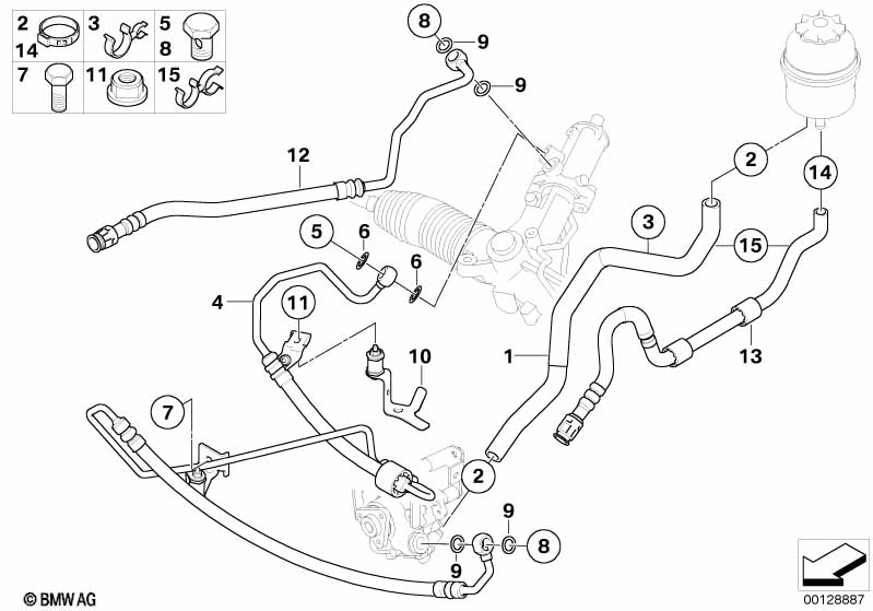Hydro steering-oil pipes